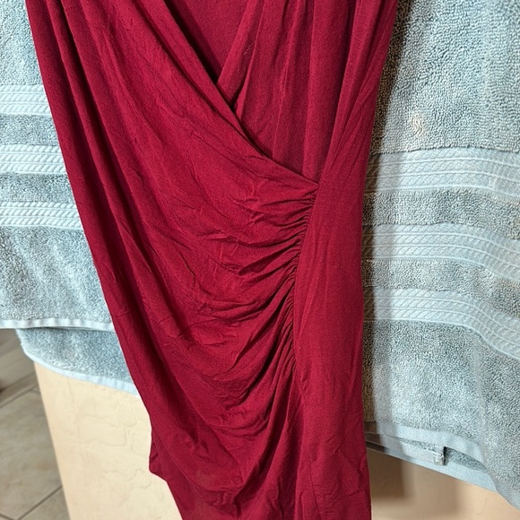 Chic Deep Red Ruffle Sleeve Blouse - Picture 5 of 6